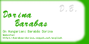 dorina barabas business card