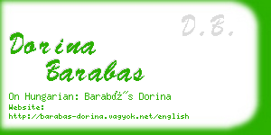 dorina barabas business card